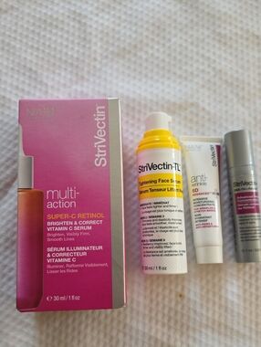 New STRIVECTIN multi Action Super C Retinol Serum full size & samples